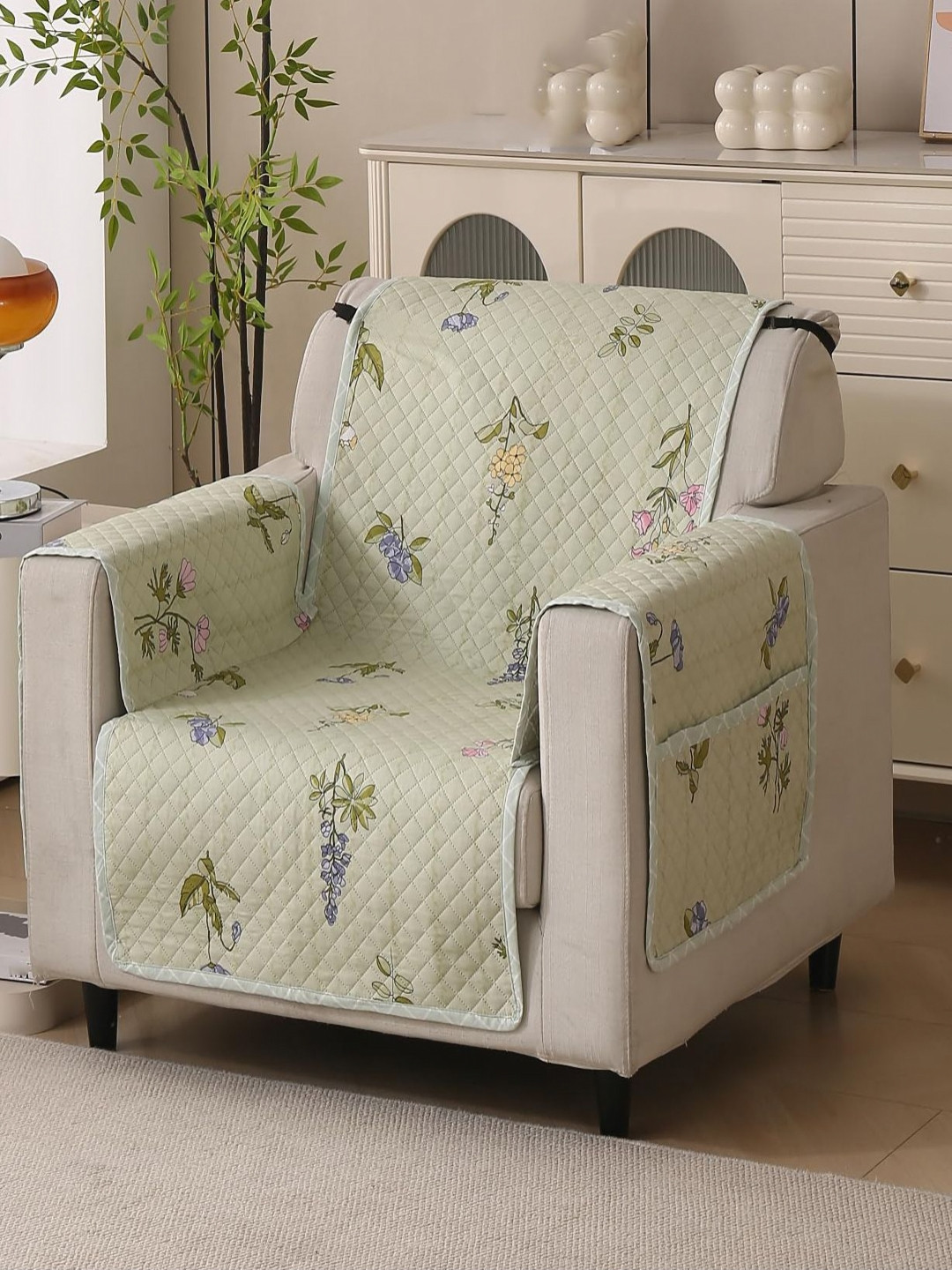 HOUSE OF QUIRK One Seater Waterproof Anti-Slip Reversible Couch Protector Sofa  Mat