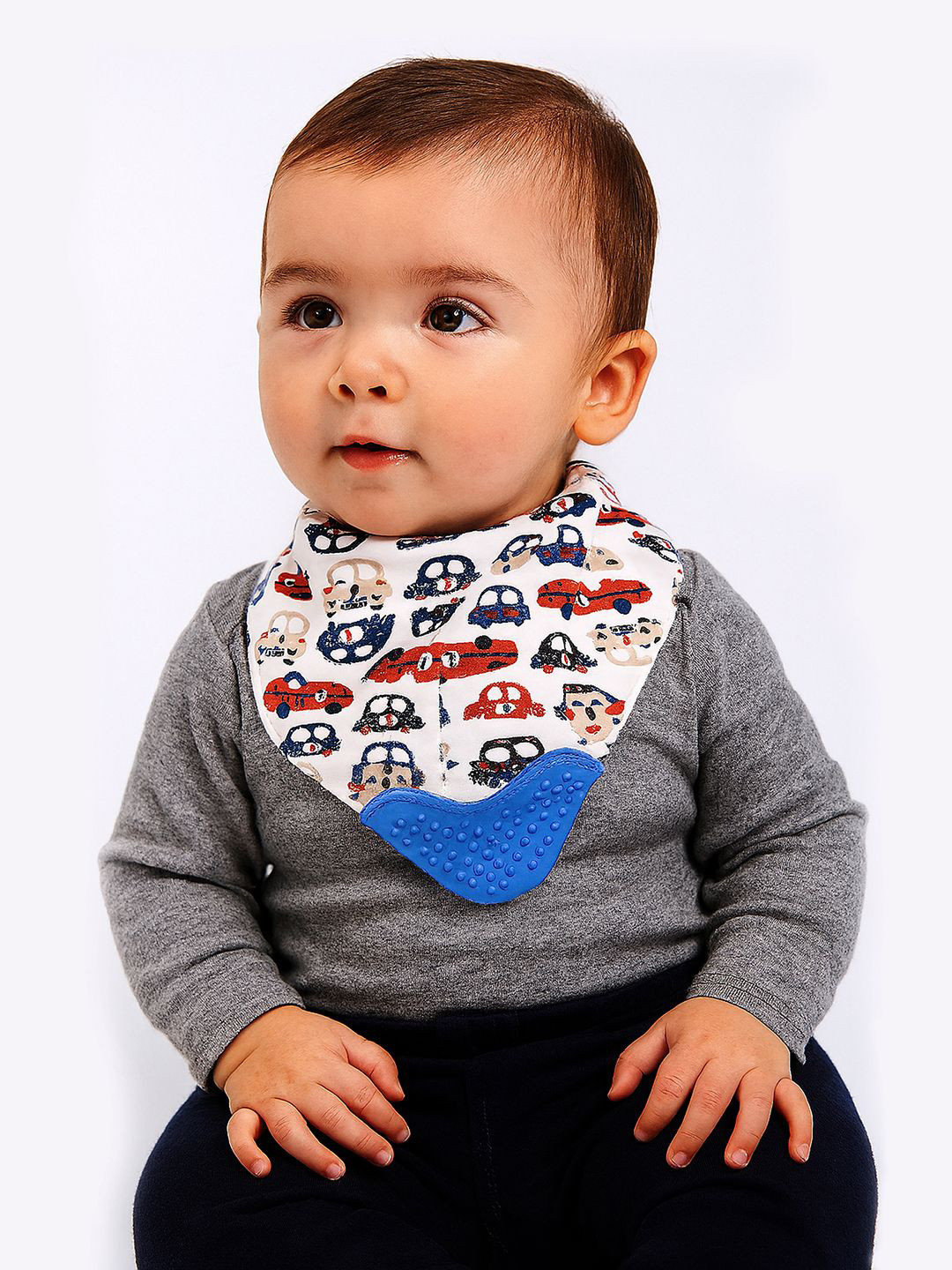 Little Surprise Box LLP Infants Pack Of 2 Winner Printed & Silicone Teether Flap Bibs