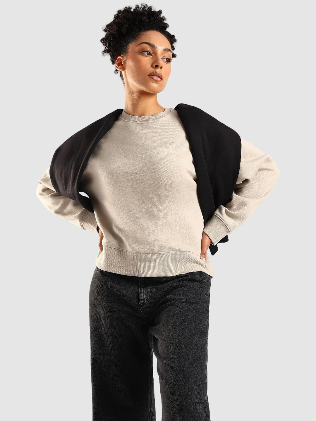 Calvin Klein Jeans Women Crew Neck Pullover Sweatshirt