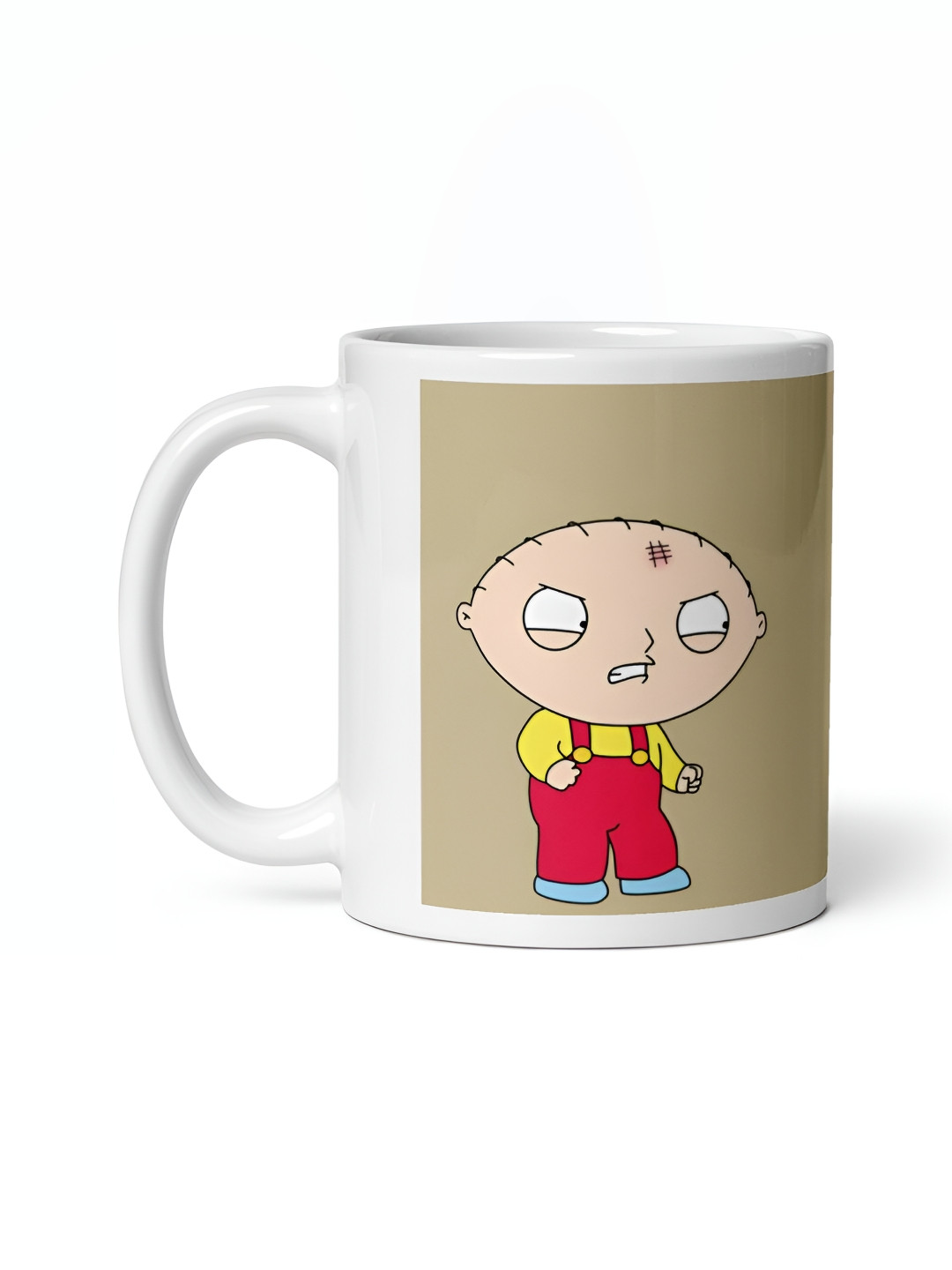 Mr UVD White Cartoon Characters Printed Matte Ceramic Mug-350ml