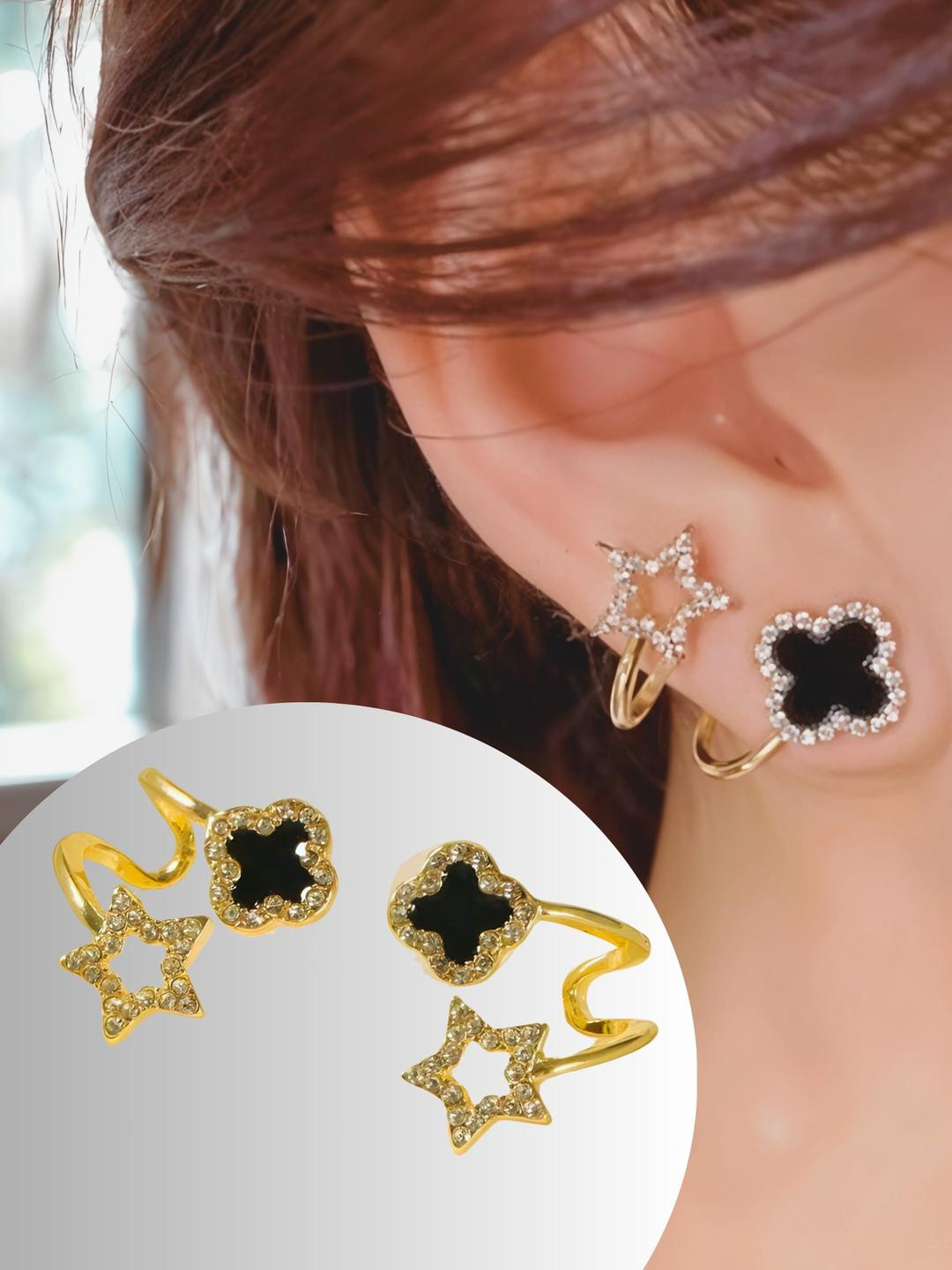 Fancy Party Wear Earrings with Pearl & Stone