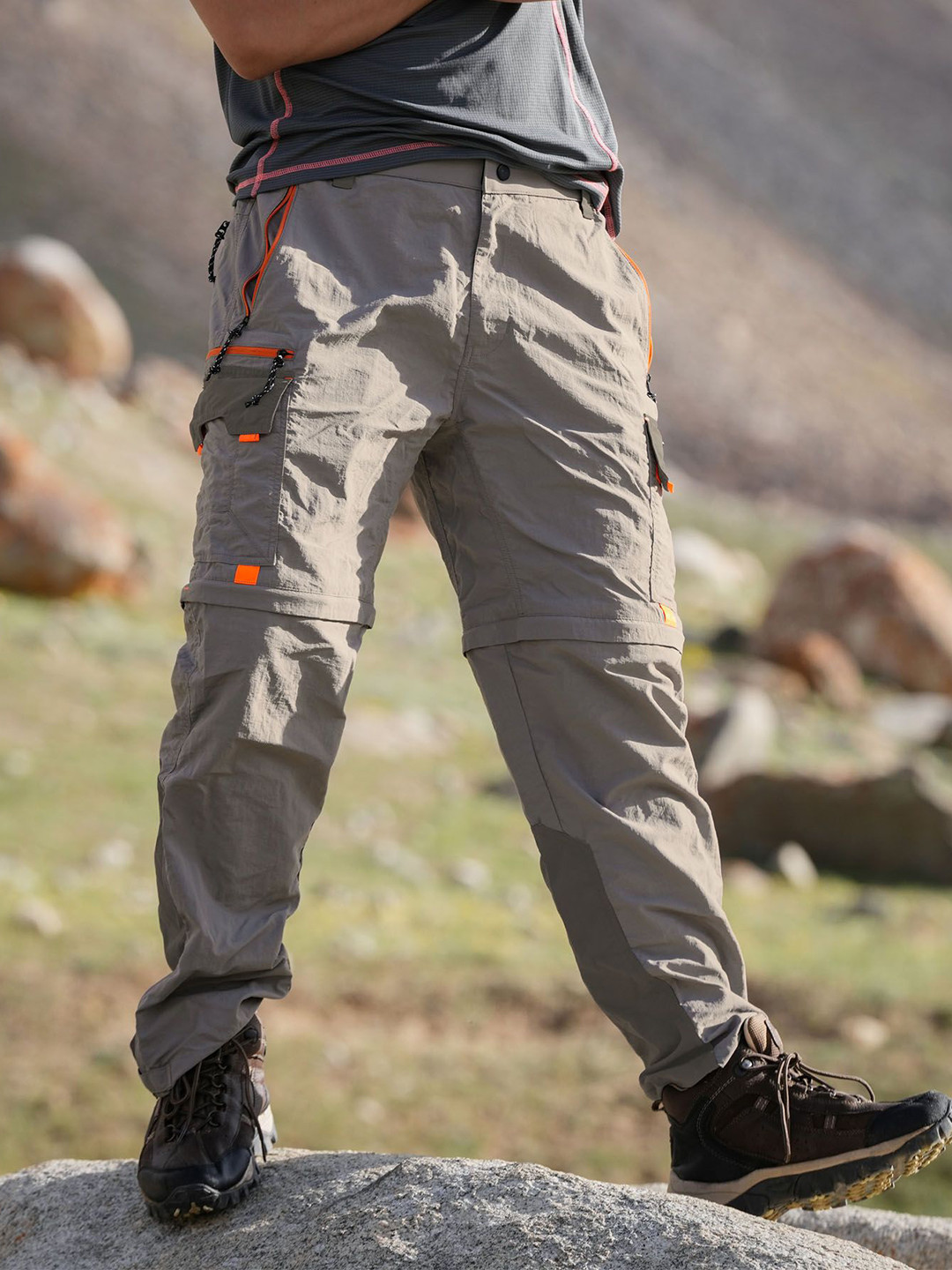 BOMBAY TROOPER Men Airwave Zippers Ultra Light Trekking Pants