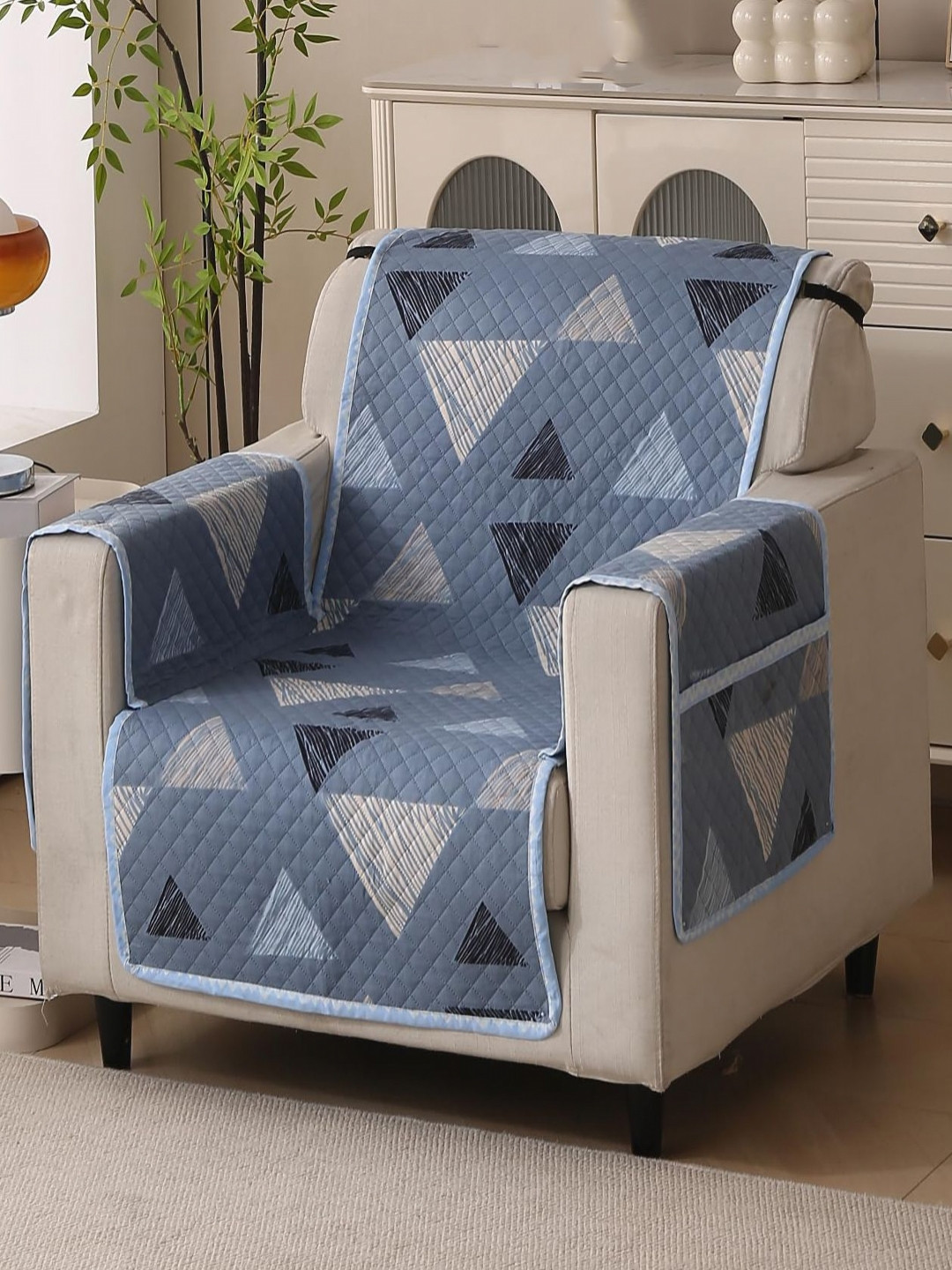 HOUSE OF QUIRK One Seater Waterproof Anti-Slip Reversible Couch Protector Sofa  Mat