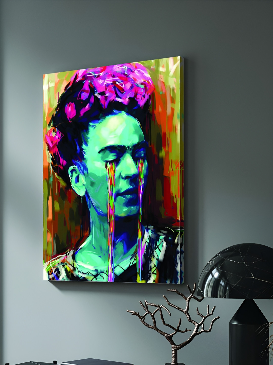 Myntra Elegant Homes Crying Girl Canvas Art