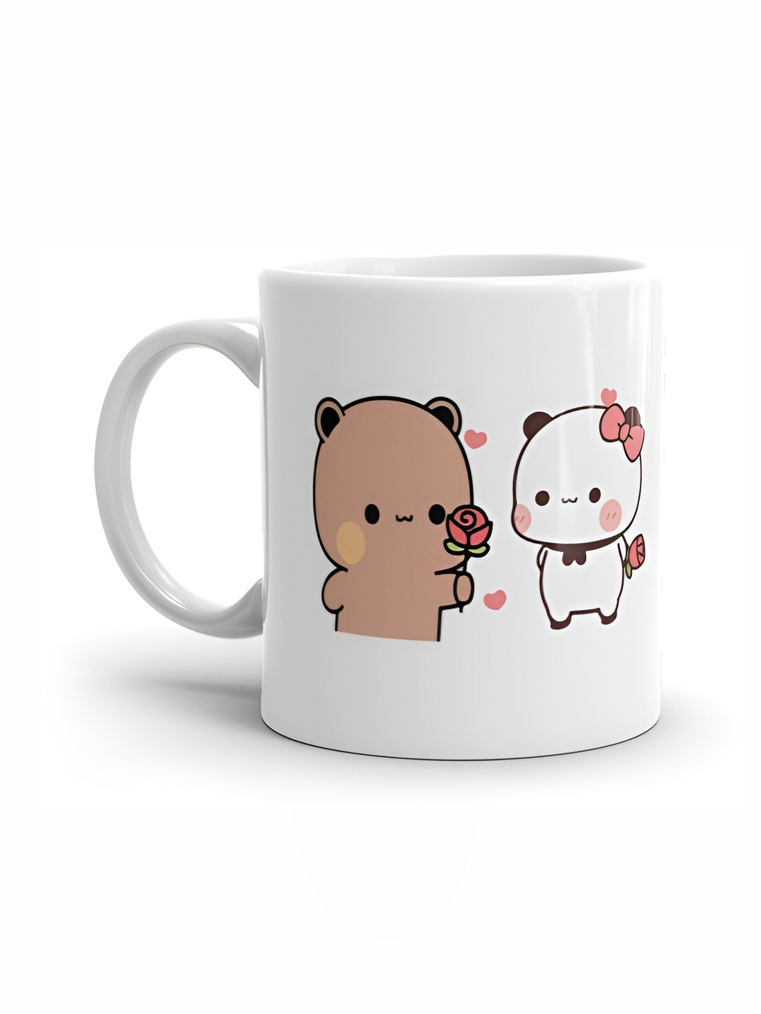 Mr UVD Brown & White Graphic Printed Ceramic Glossy Mug 350ml