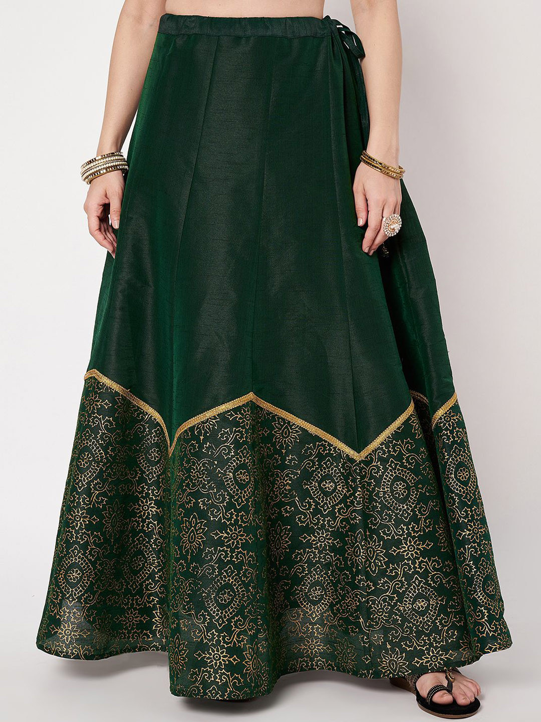 studio rasa Block Printed Kalidaar Maxi Skirt