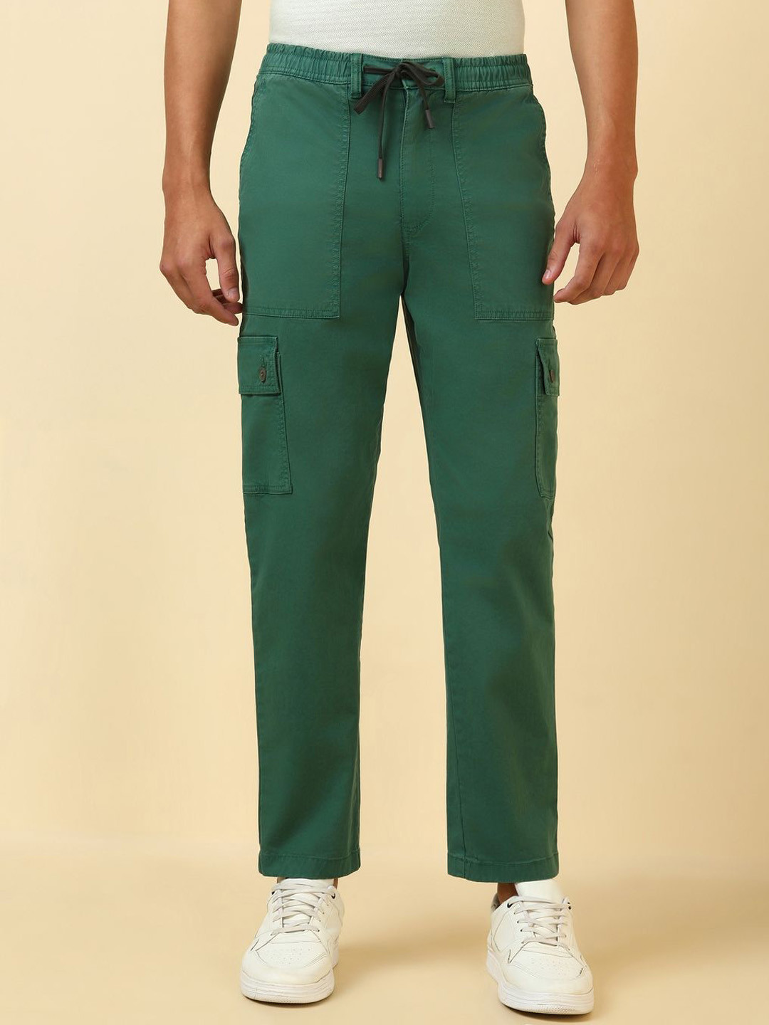 Allen Solly Men Mid Rise Slim Ft Cargos Trousers
