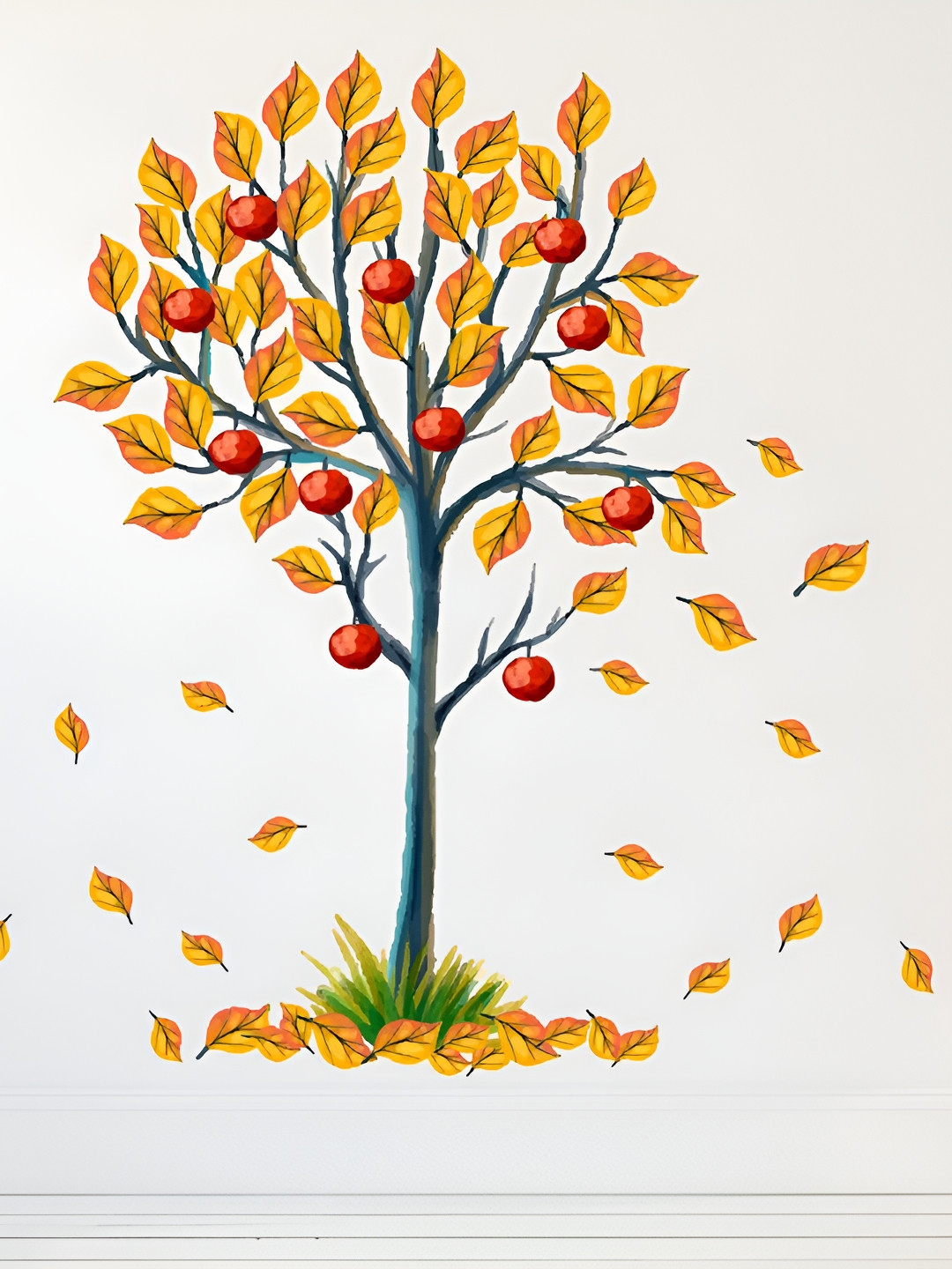 LANSTICK Yellow Tree Wall Sticker