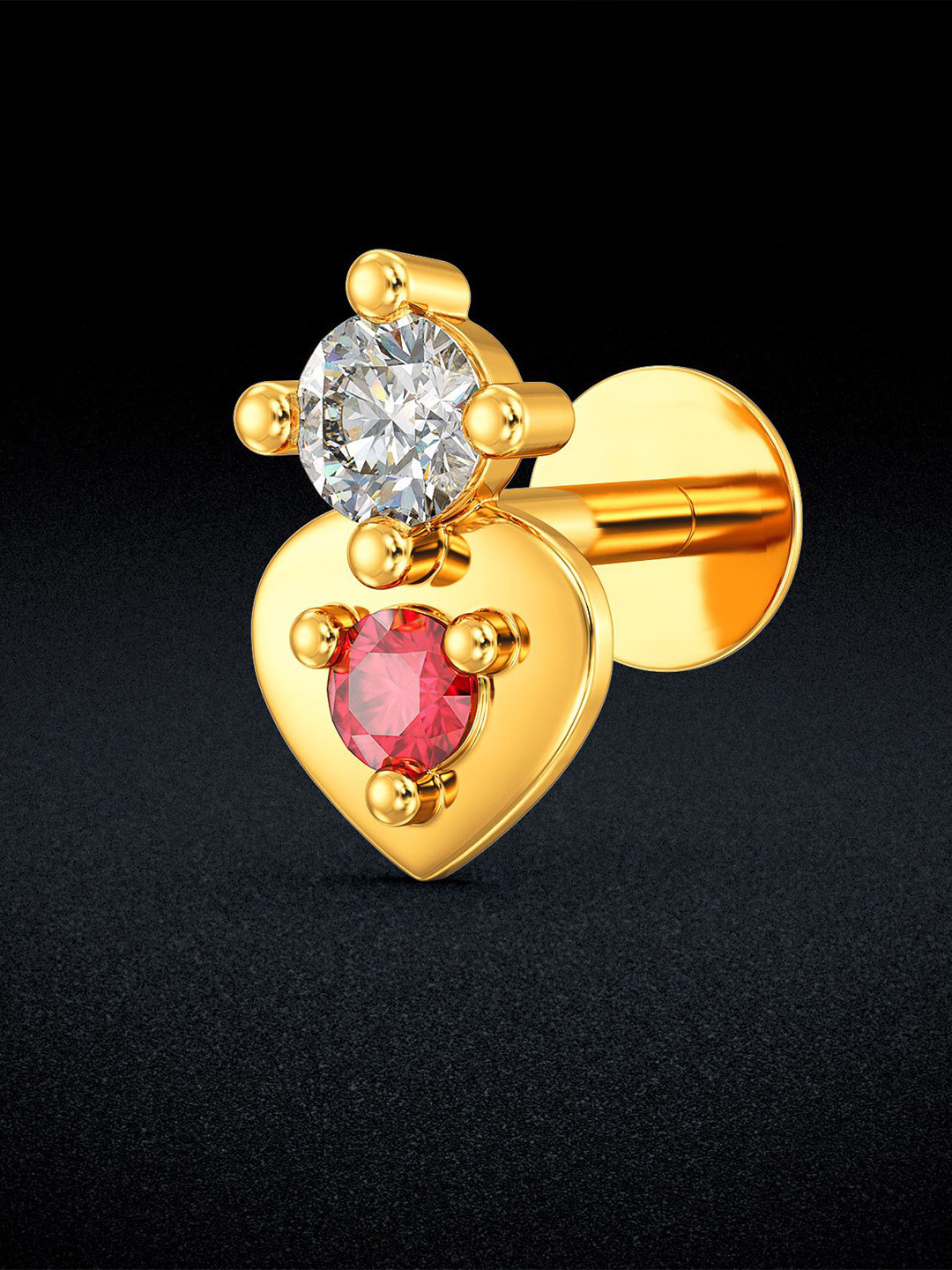 Joyalukkas Gilded Heart Harmony Nosepin