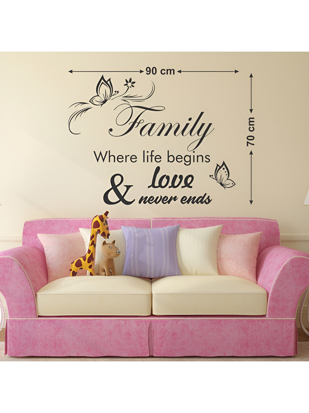 LANSTICK Family Quotes Wall Sticker