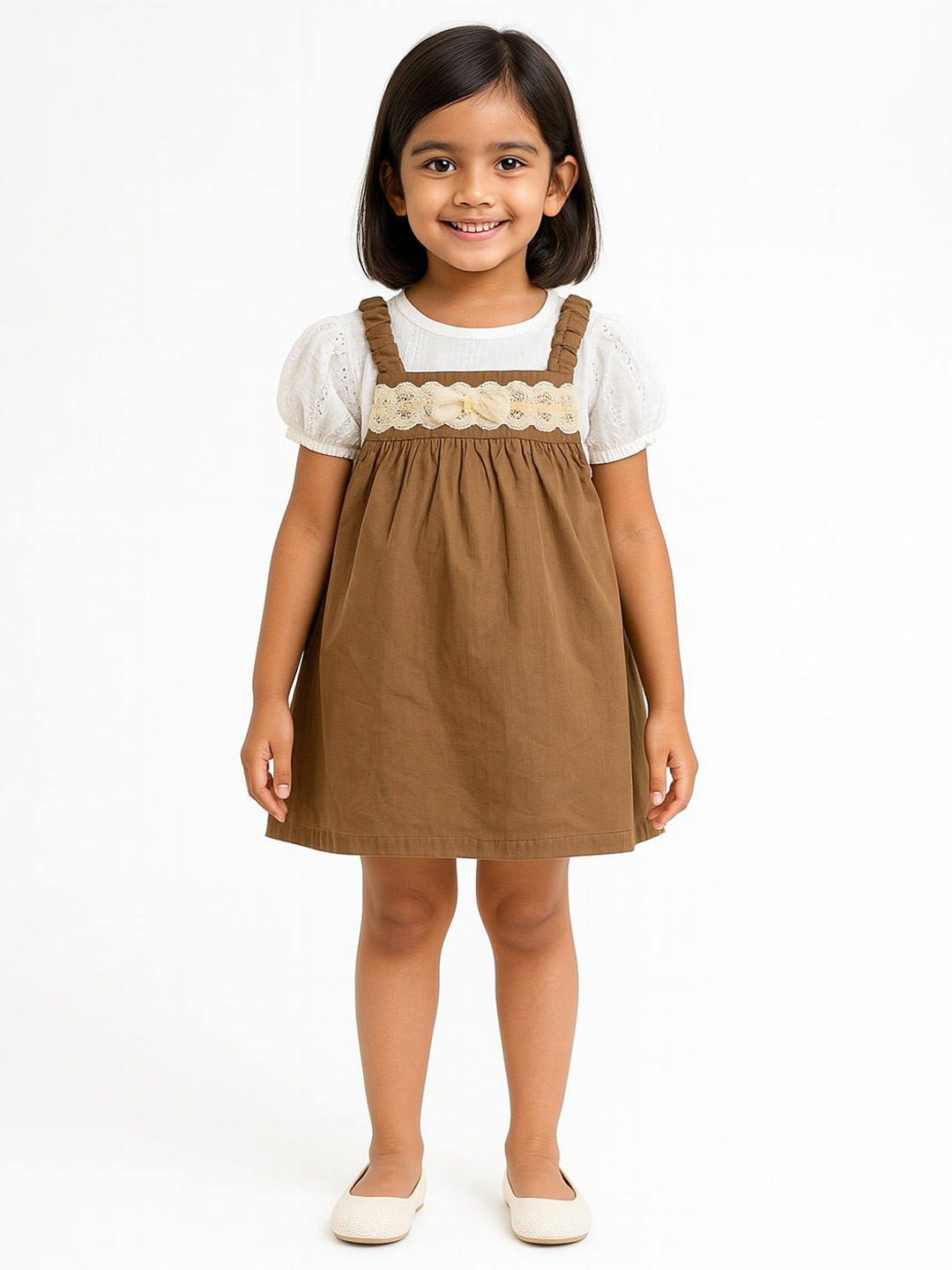 POP STREET KIDS Embroidered Dungarees With Tops