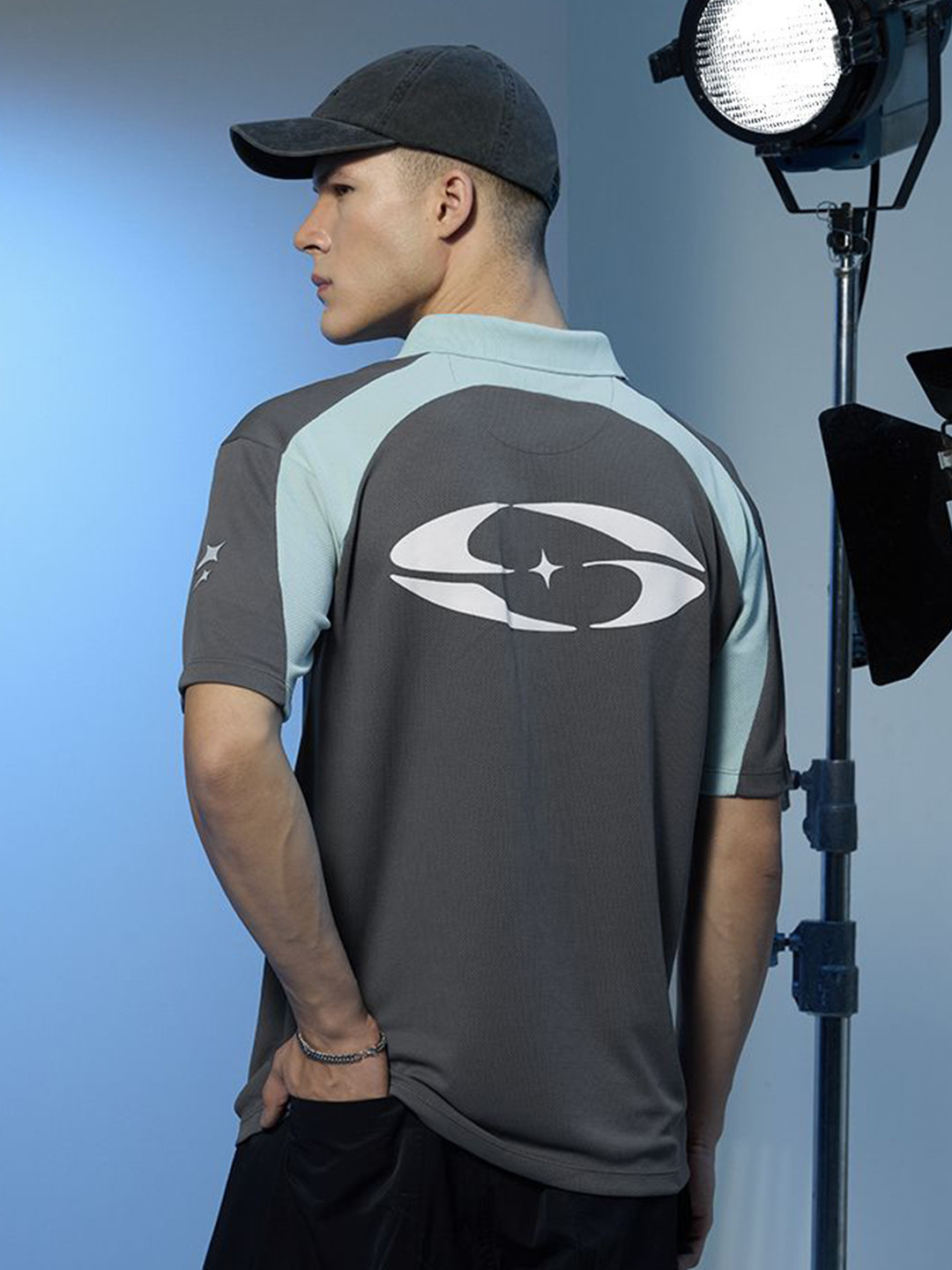 Snitch Stars Within Upgrade Panelled Oversized Polo Jersey