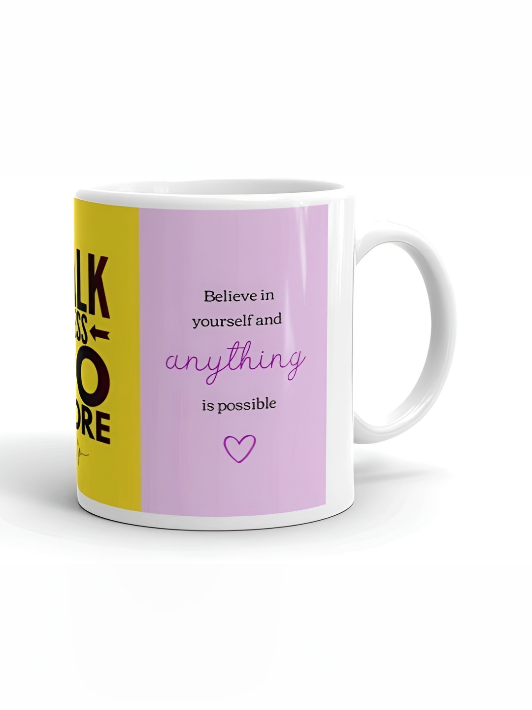 Mr UVD White & Pink Quotes Printed Ceramic Mug 350ml