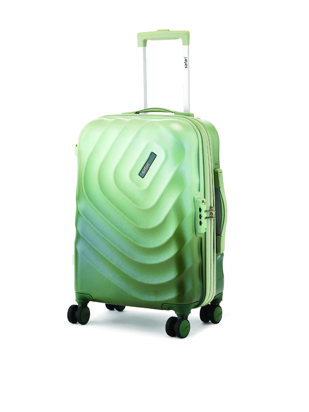 Safari Select Haze Textured 8 Wheels TSA Lock Hard Case Large Trolley Bag