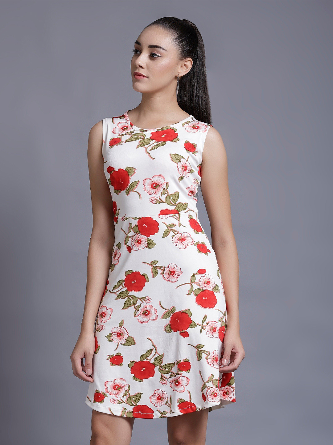 TANDUL Women Floral Print Fit & Flare Dress
