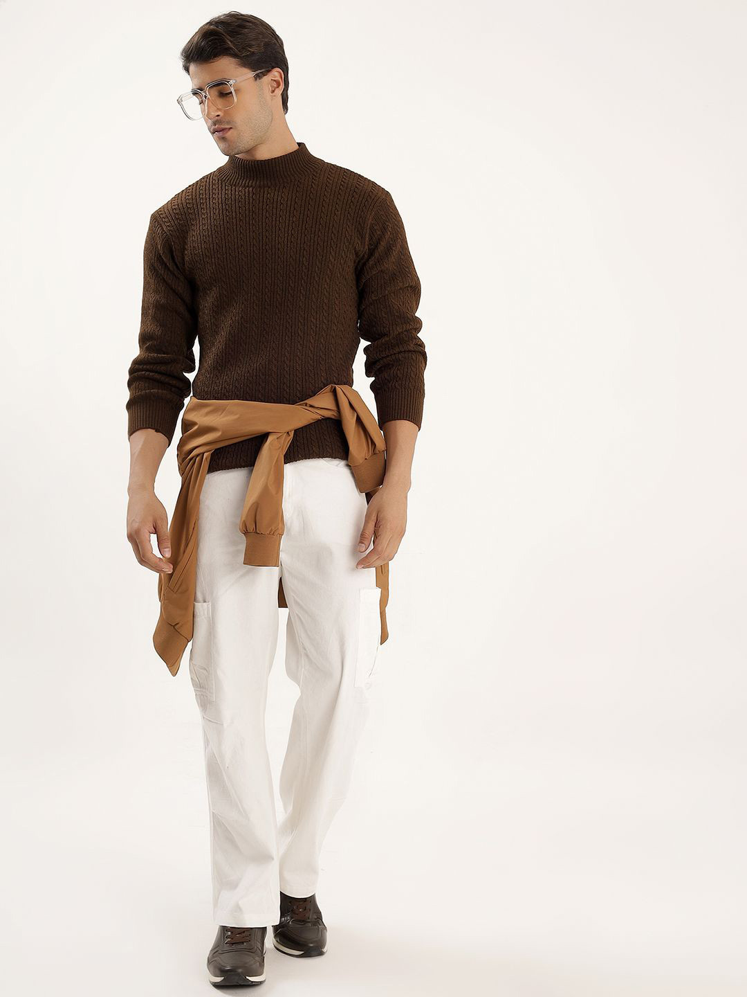 Kveto style redefined Men Long Sleeve High Neck Pullover Sweater