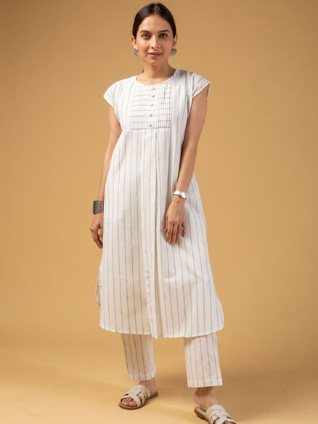 KUSVAA Ananya Printed Cotton Tunic With Trousers Co-Ords