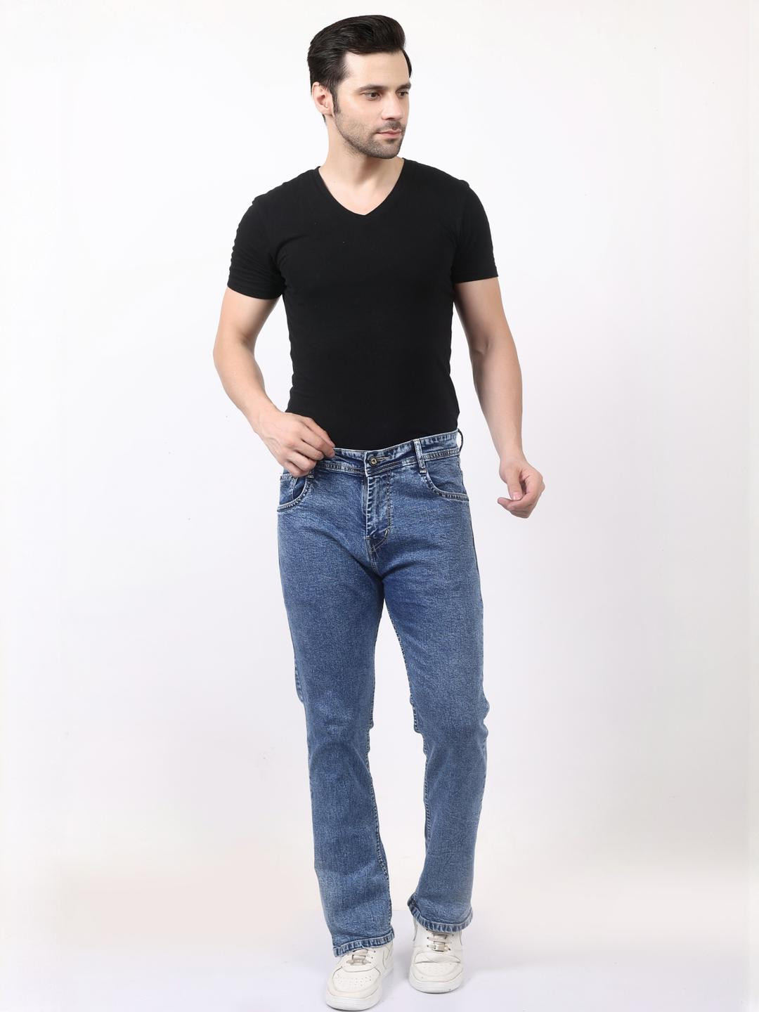 SACHIVA FASHION Men's Regular Fit High-Rise Stretchable Jeans