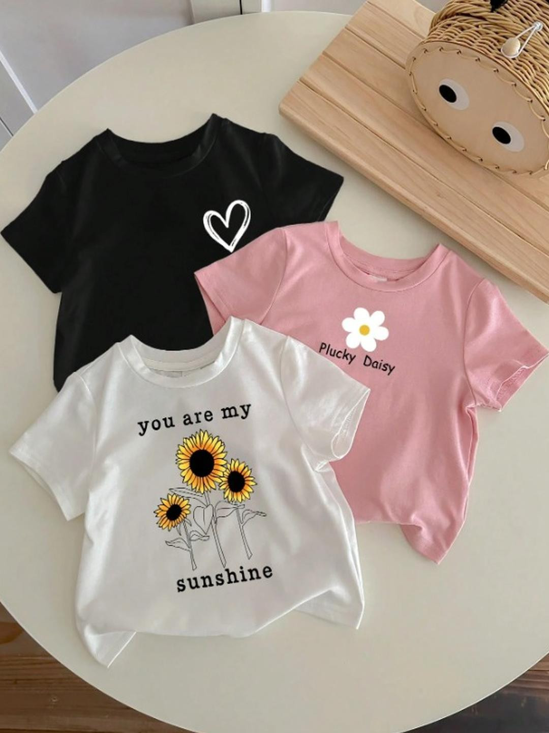 Damn Gud Girls Multicolour T-Shirt Pack of 33