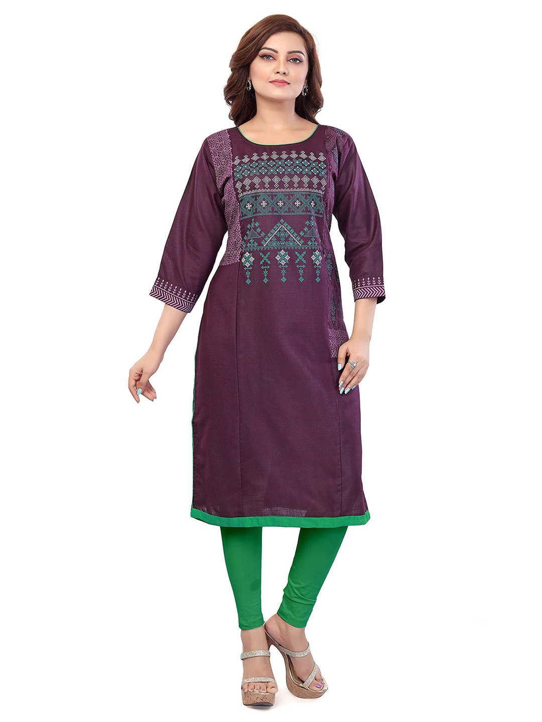 B2F Manufacturing & Designing Kurti Women Printed Thread Work Kurta