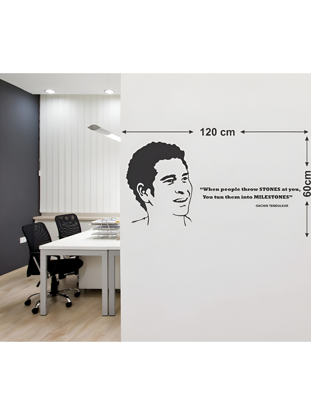 LANSTICK Sachin Tendulkar Quotes wall Sticker