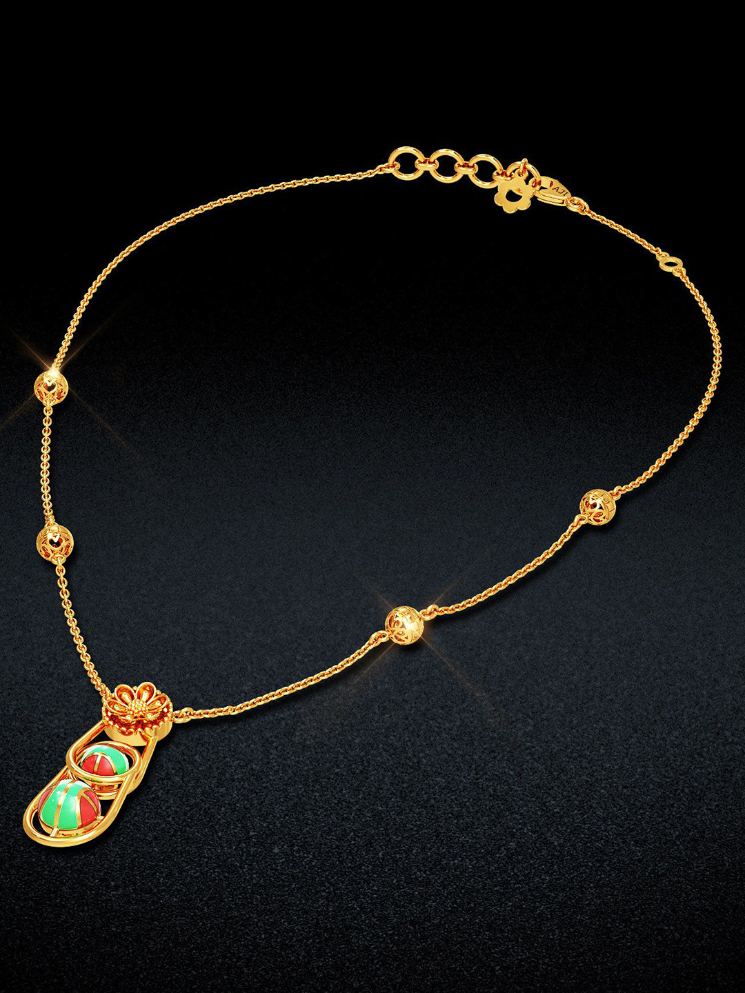 Joyalukkas Women 22KT Floral Gala Golden Necklace Gold
