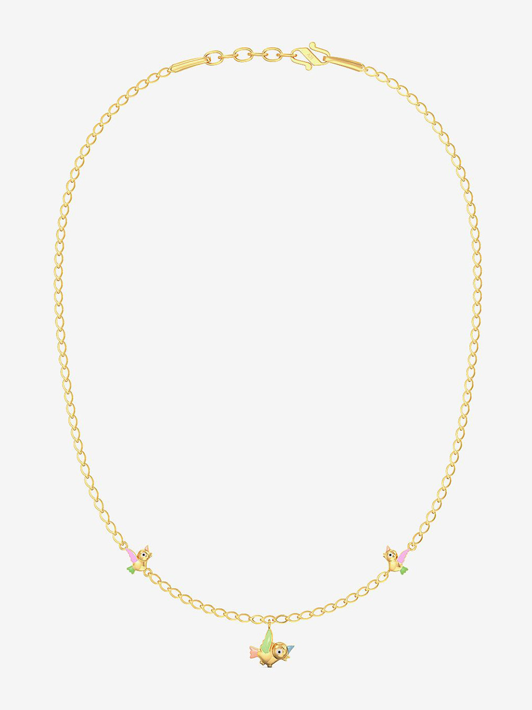 Joyalukkas Girls 22KT Gold Birdy Gauge Necklace Gold-7.491g