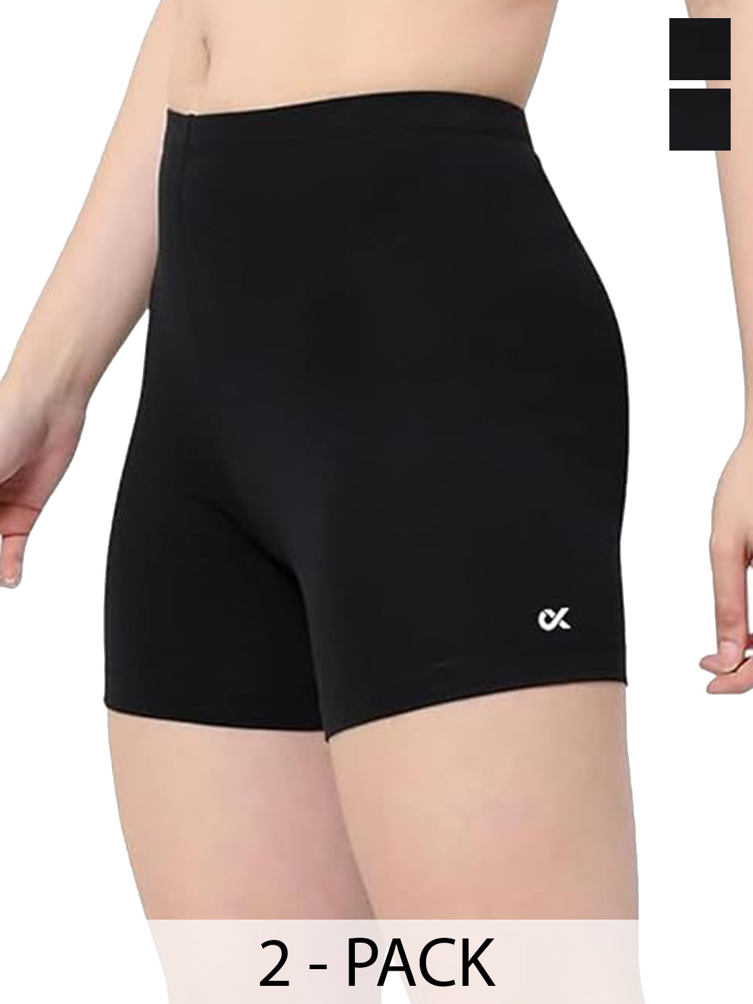 Xjarvis Lucia Women Pack Of 2 Mid-Rise Yoga Sports Shorts