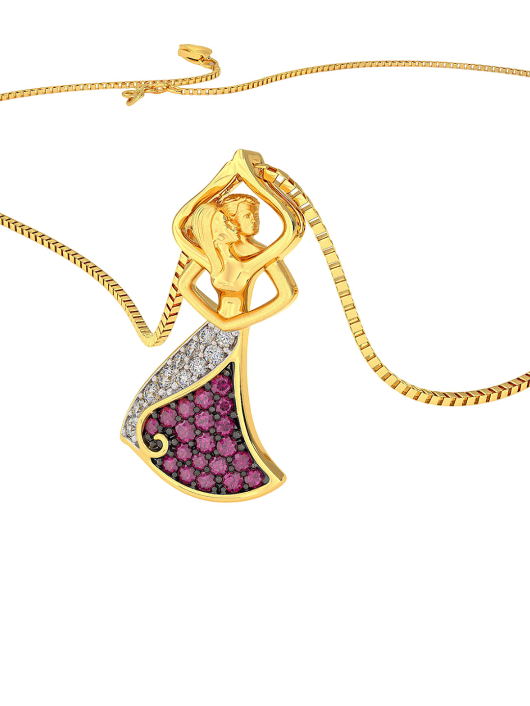 Joyalukkas 22KT Golden Lovers Pendant Gold