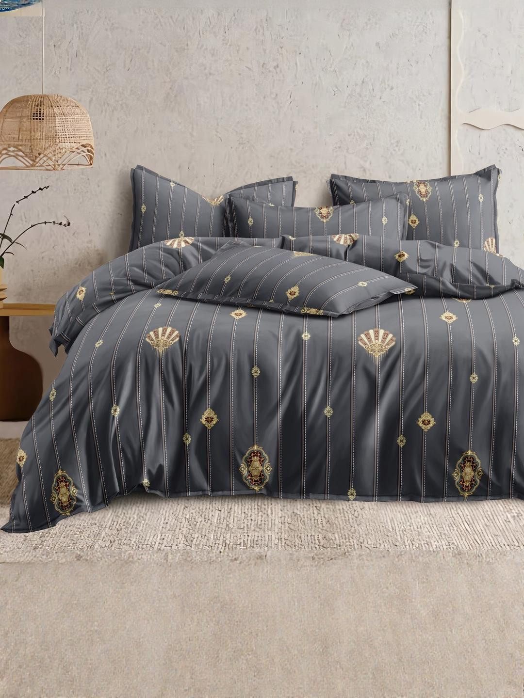 Glaxomas  Premium  Cotton Queen bedsheet with 2 Pillow covers