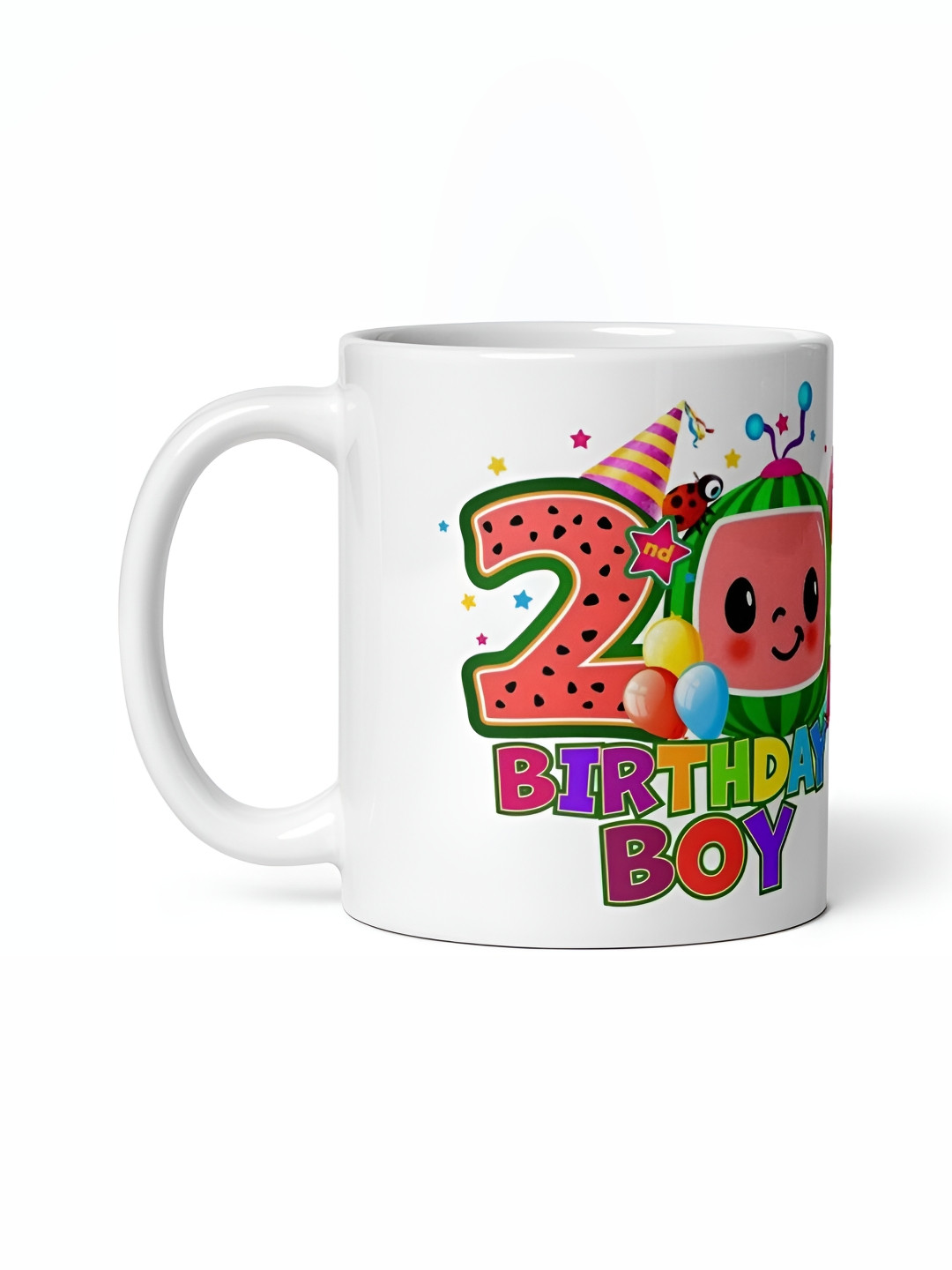 Mr UVD Red & White Graphic Printed Ceramic Glossy Mug 350 ML