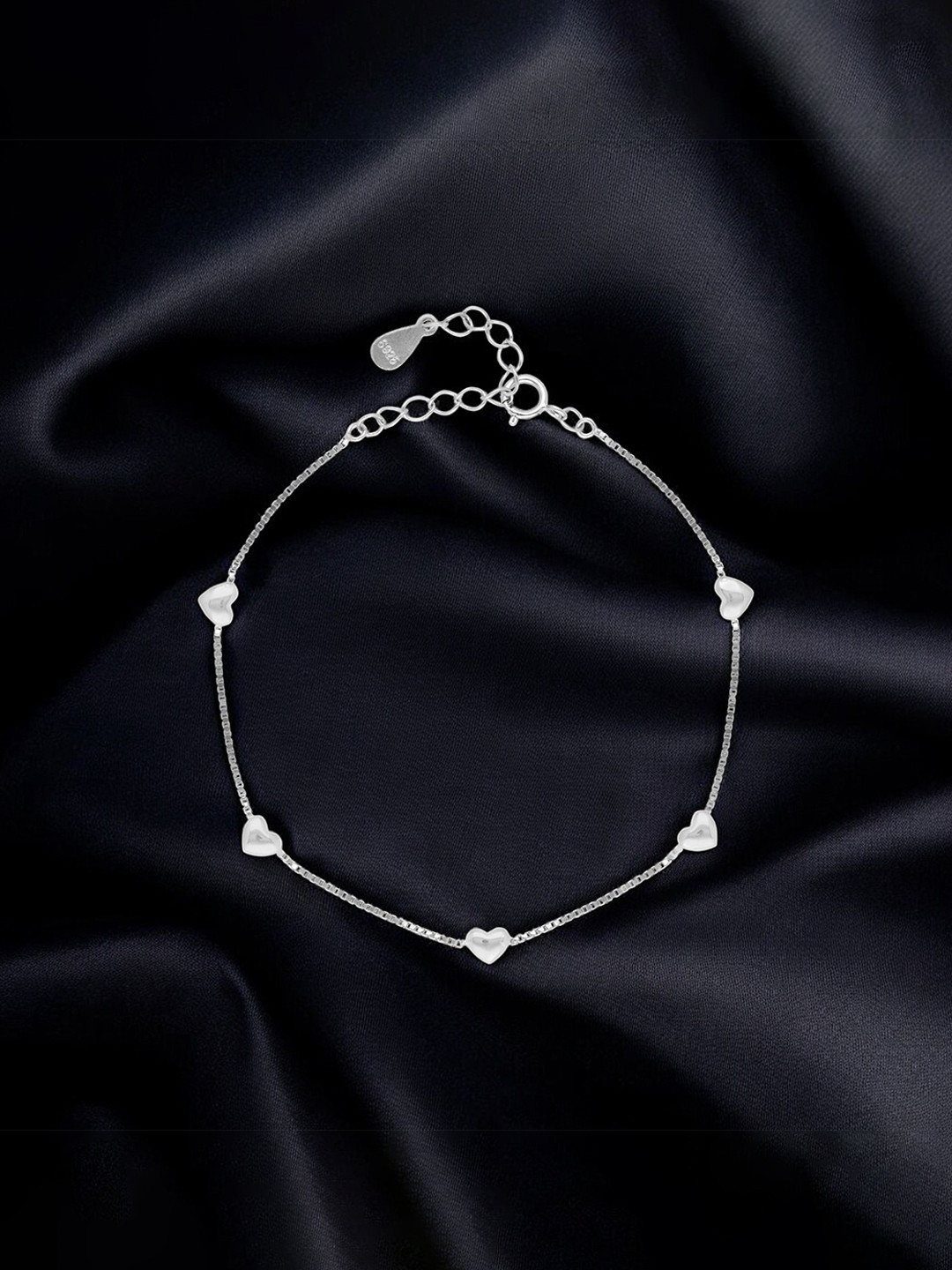 Crash.Club By CKC Silver Rhodium-Plated Heart Wraparound Bracelet