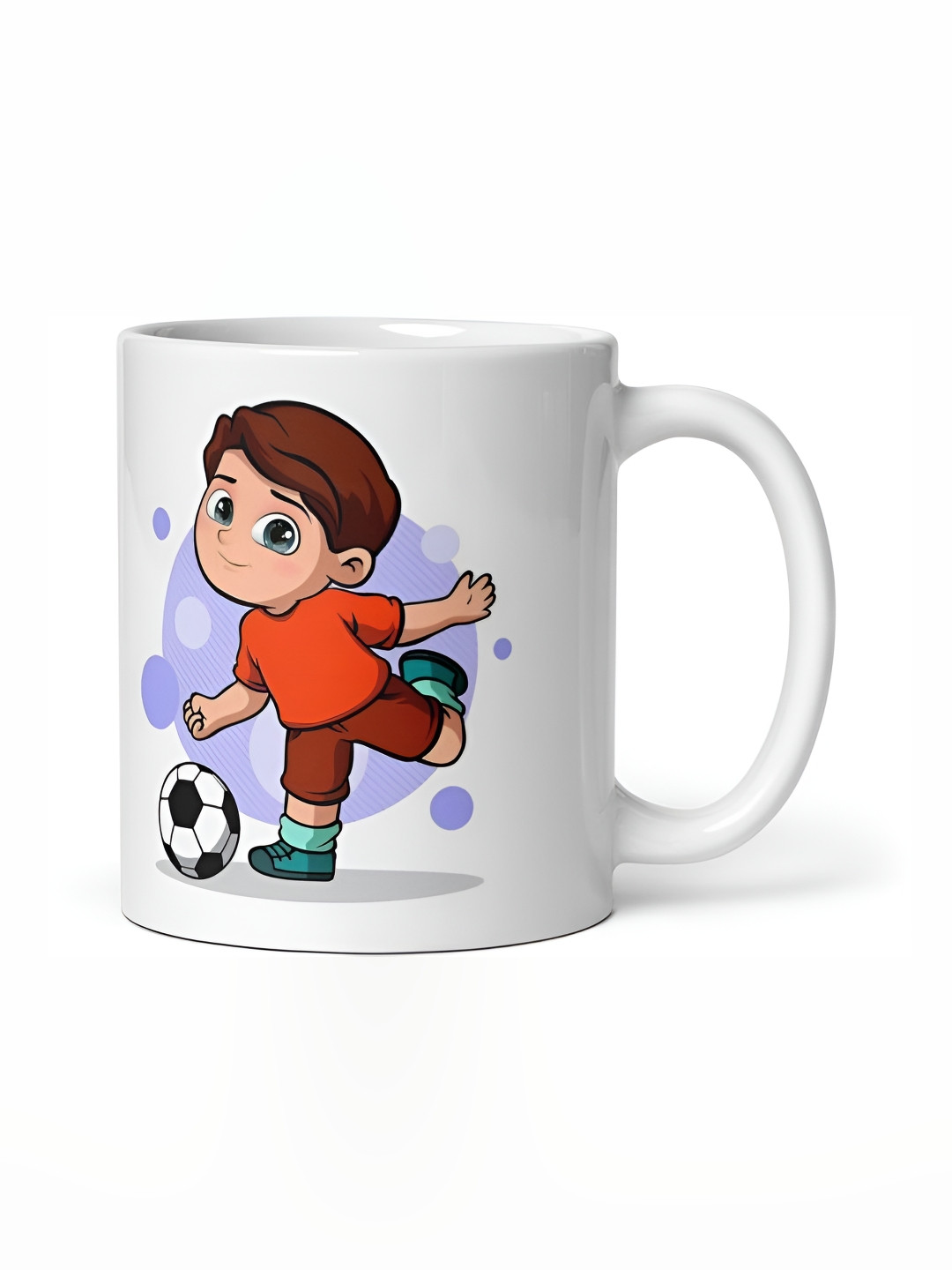 Mr UVD Red & White Graphic Printed Ceramic Glossy Mug 350ml