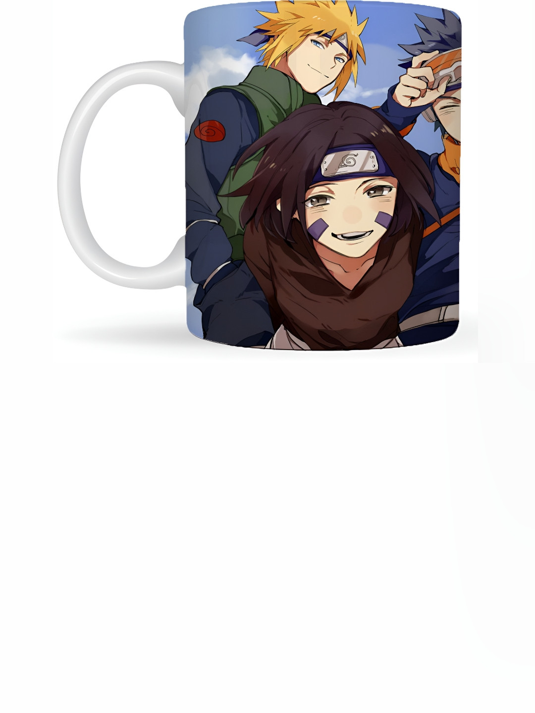 Mr UVD Blue & Brown Naruto Anime Graphic Printed Ceramic Mug