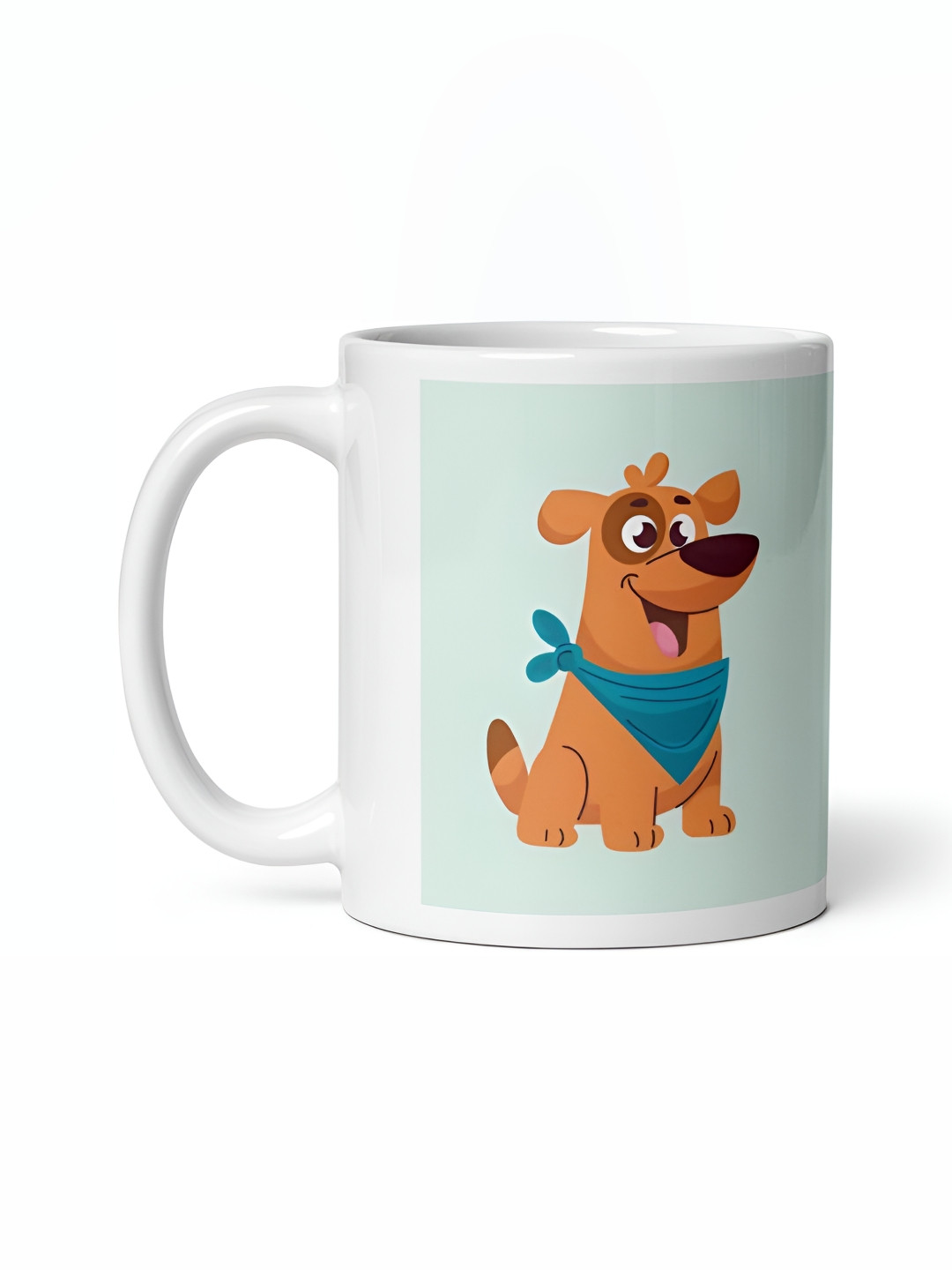 Mr UVD White & Brown Animal Print Printed Ceramic Glossy Mug 350 ml