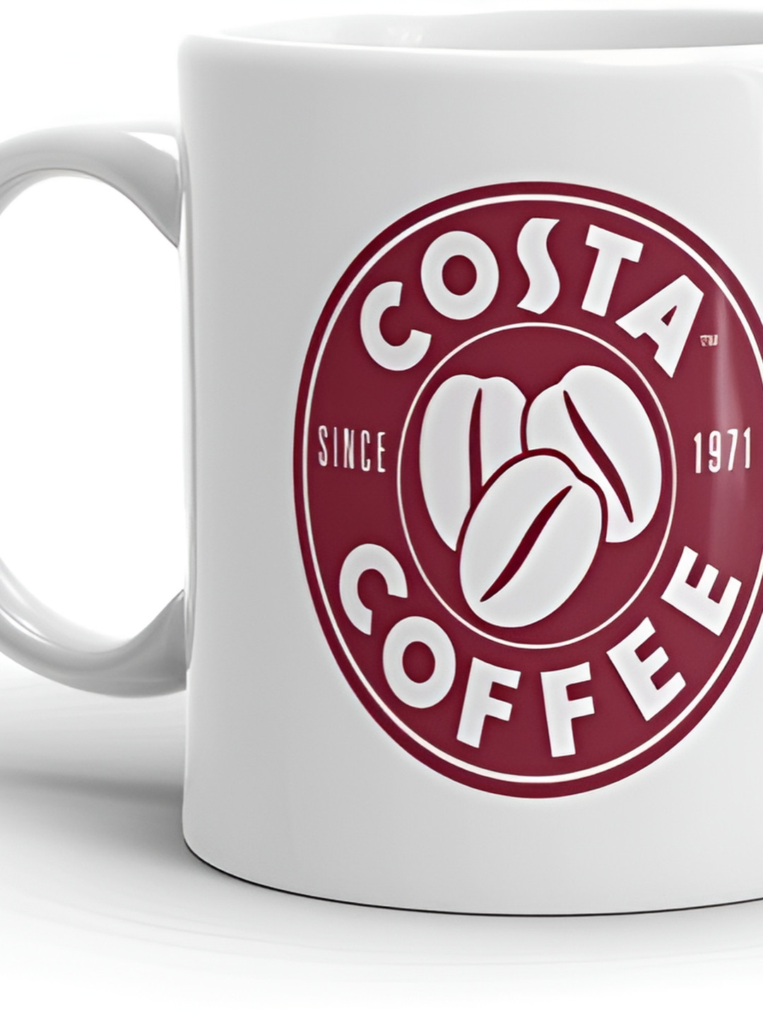 Mr UVD White & Maroon Typography Printed Ceramic Glossy Mug
