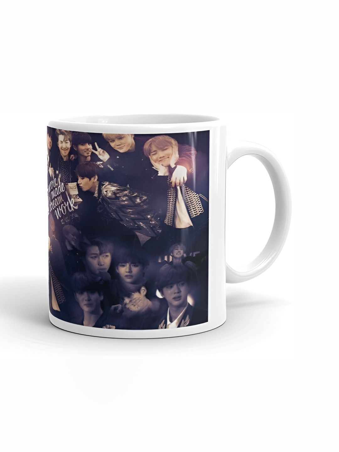 Mr UVD Black & Brown BTS Graphic Printed Ceramic Glossy Mug