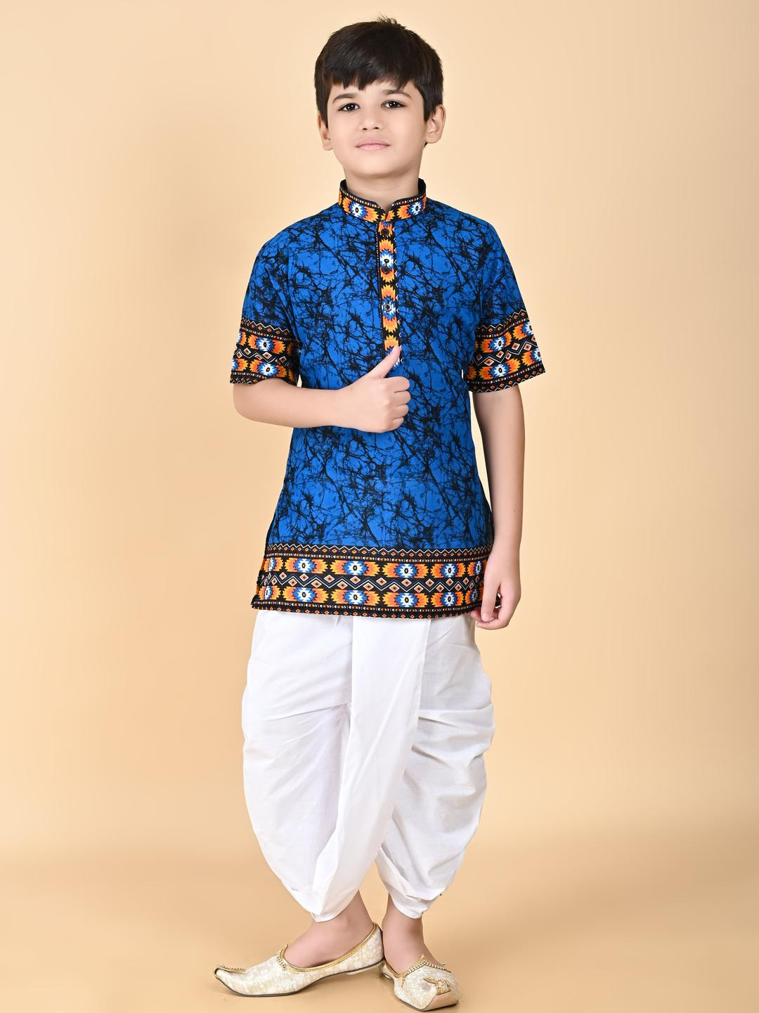 NFC CREATION Boys Blue Kurta Sets