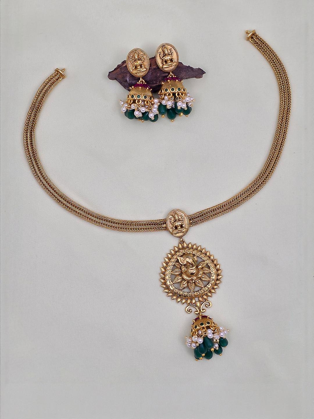 Talish Gold-Plated Artificial Beaded Jewellery Set