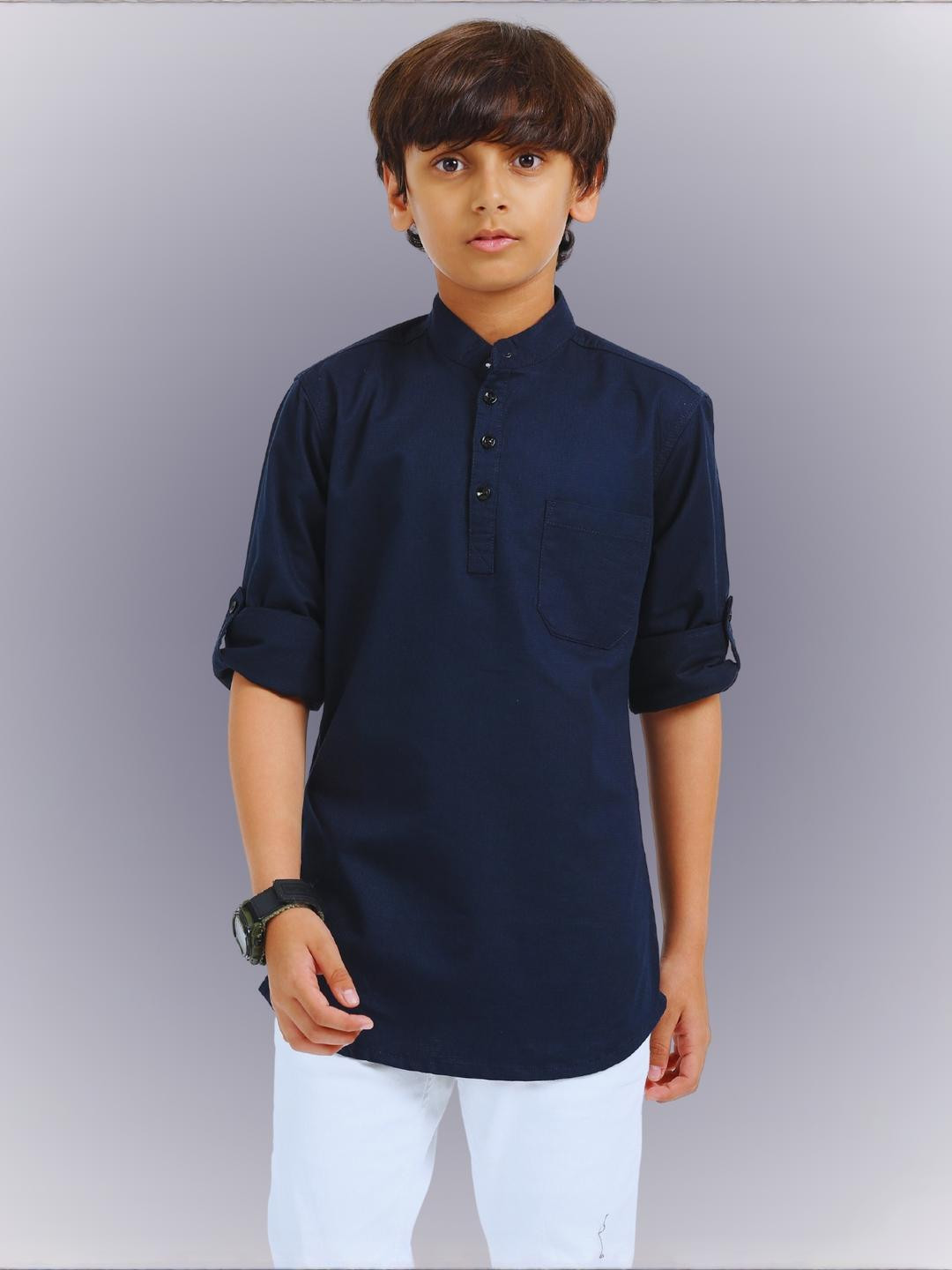 Rocket Science Boys Navy Blue Kurtas
