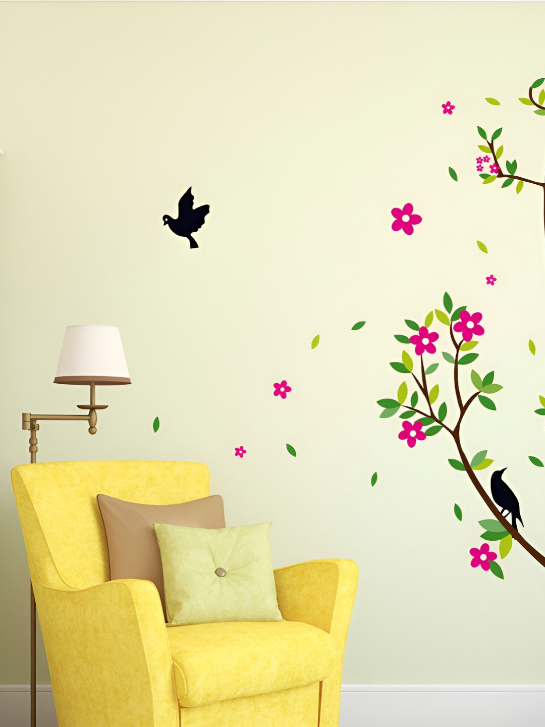 LANSTICK Tree With Birds Wall Sticker