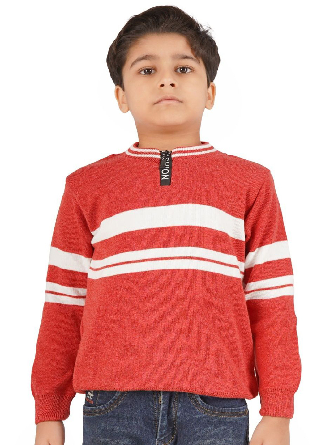 BADOS kids multicolor half zipper sweater