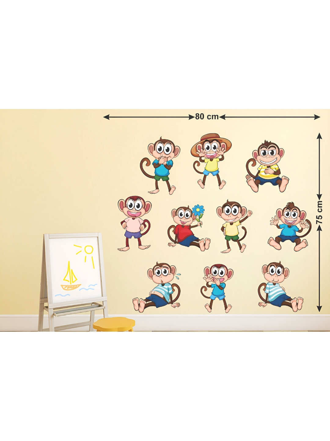 LANSTICK Many Monkey Wall Sticker