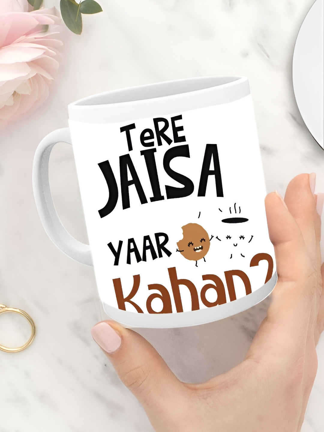 Mr UVD White & Black Typography Text Or Slogans Printed Ceramic Glossy Mug 350 ml