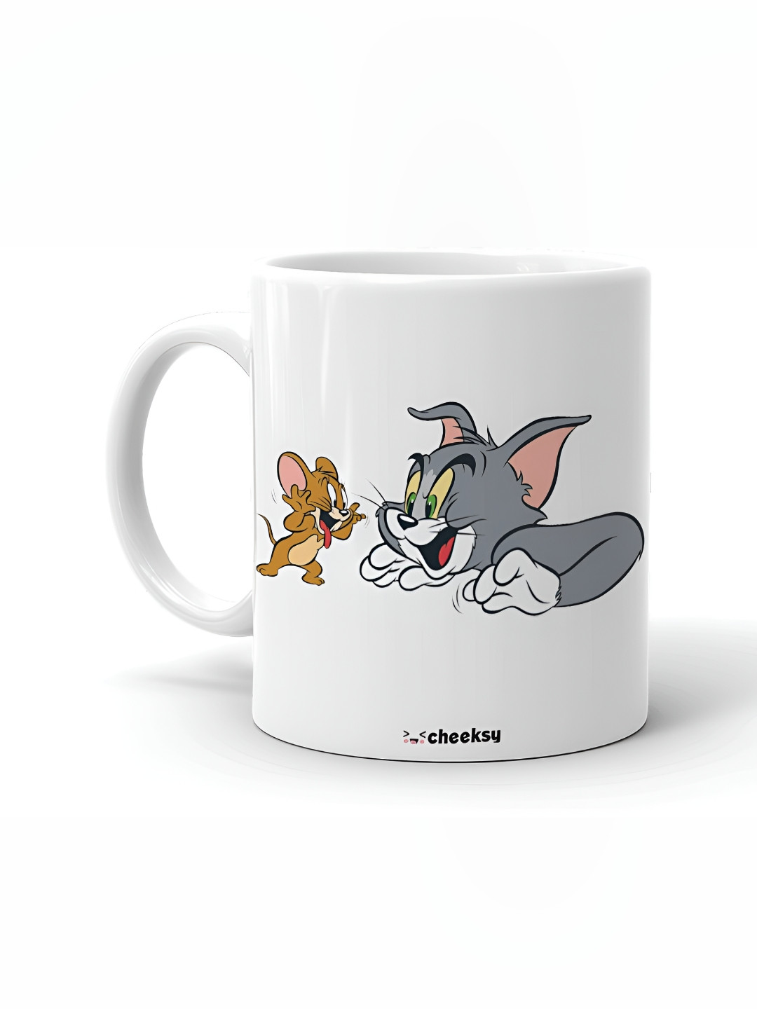 Mr UVD White & Grey Cartoon Characters Printed Ceramic Mug 350 ml