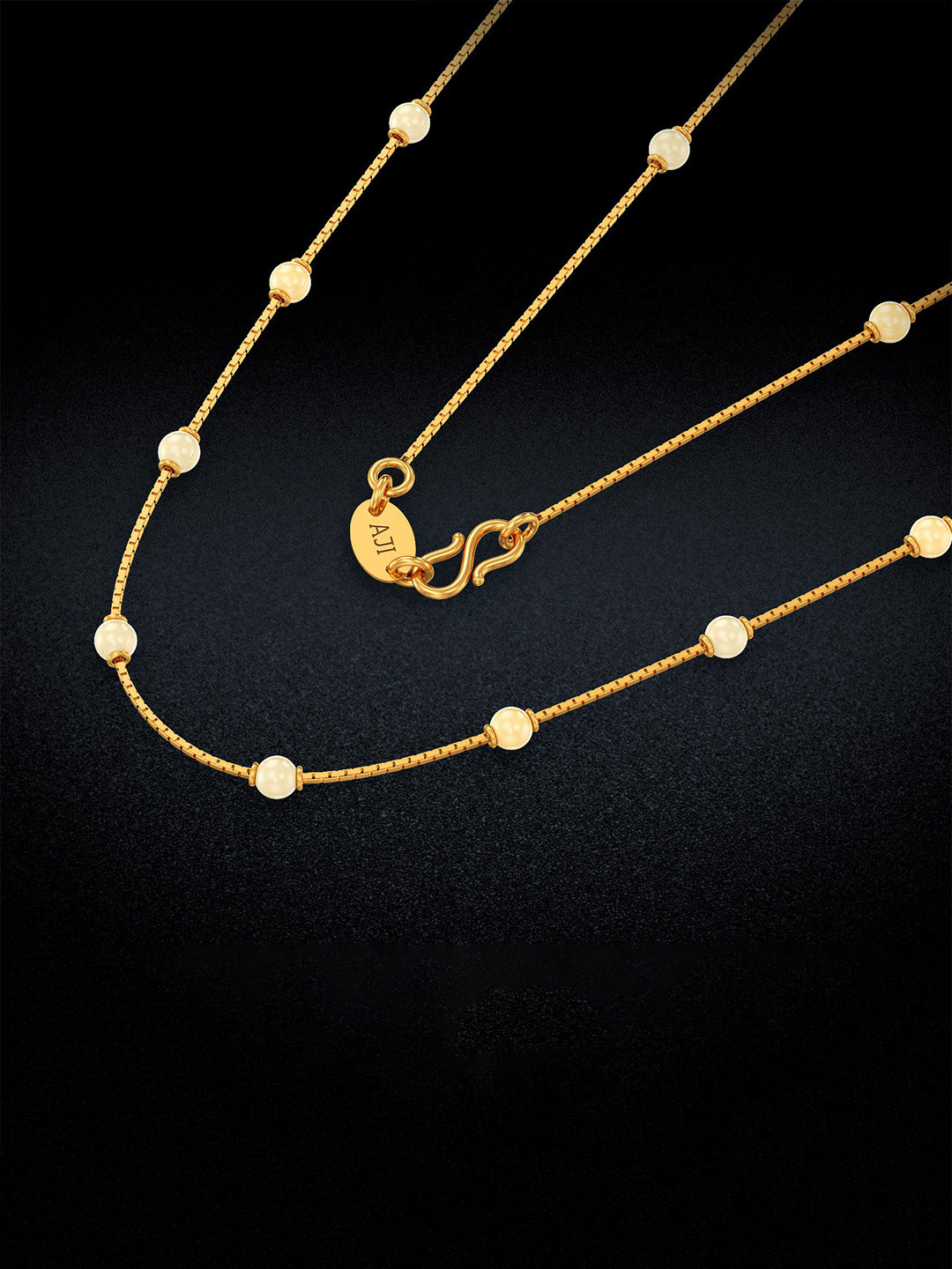 Joyalukkas Women  22KT Beaded Whisper Necklace Gold