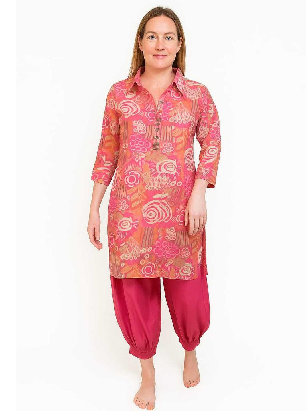 Silakaari Women Pink Kurta Sets