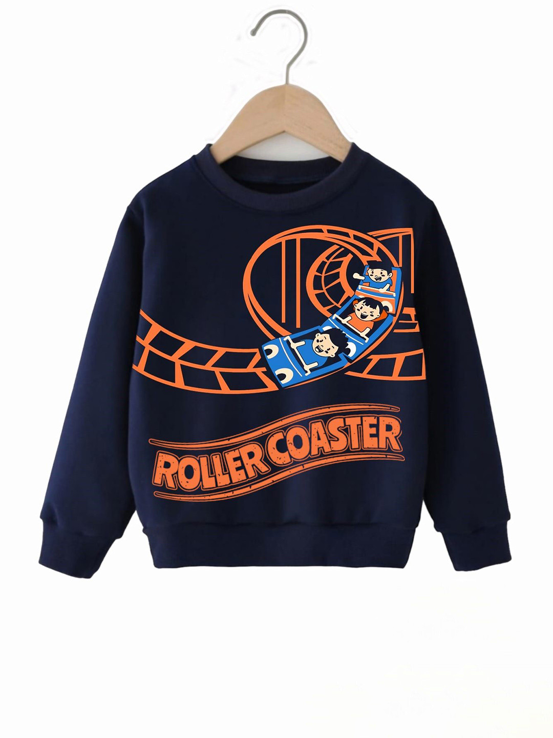 WAAMY69 Kids Cotton Printed Sweatshirt