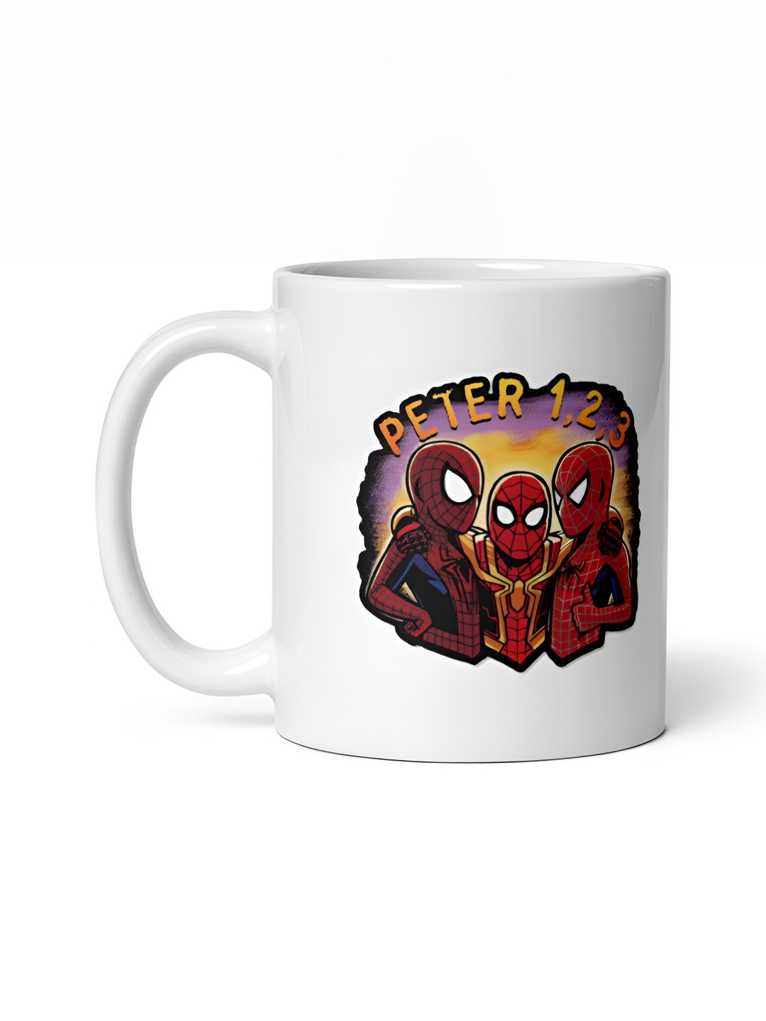 Mr UVD Red & Yellow Graphic Printed Glossy Ceramic Mug 350 ml