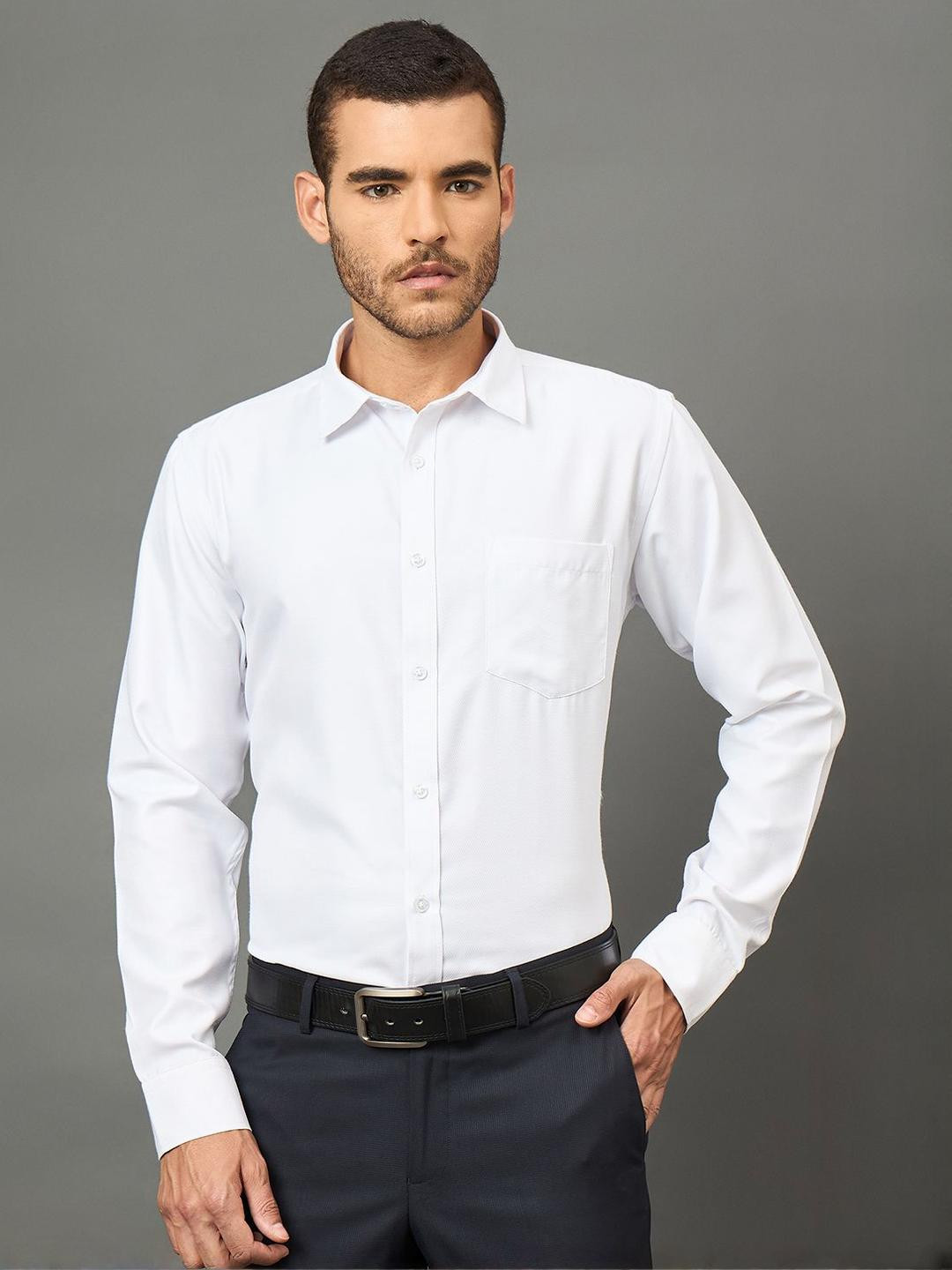 THE BEETEL HOUSE Standard Slim Fit Spread Collar Cotton Shirt